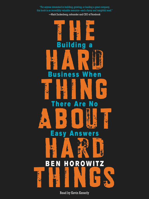 Title details for The Hard Thing About Hard Things by Ben Horowitz - Wait list